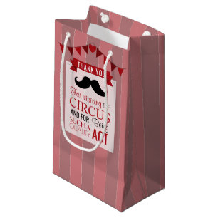 Petit Sac Cadeau Poster de Cirque Classique Fête d'anniversaire pou