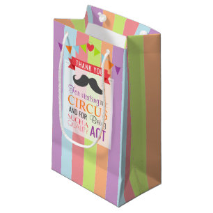 Petit Sac Cadeau Poster de cirque vintage Fête d'anniversaire pour 