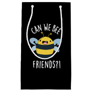 Petit Sac Cadeau Pouvons-nous être amis amusant jeu de balle noir B