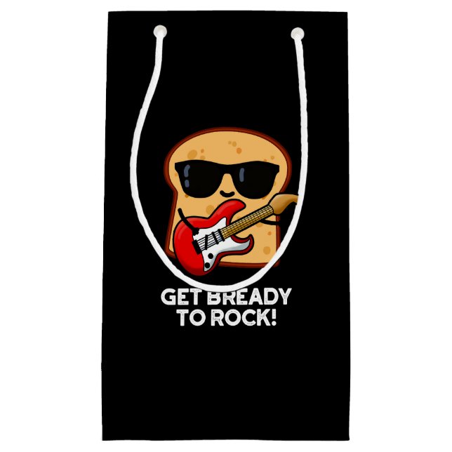 Petit Sac Cadeau Préparez-Vous À Rocher Funny Pain Pun Dark BG (Devant)