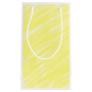 Petit Sac Cadeau publicité jaune pastel personnalisée couleur unie 