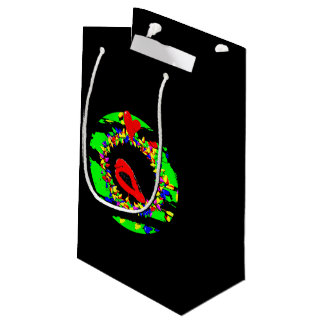 Petit Sac Cadeau Punk Cardinal Christmas wreath
