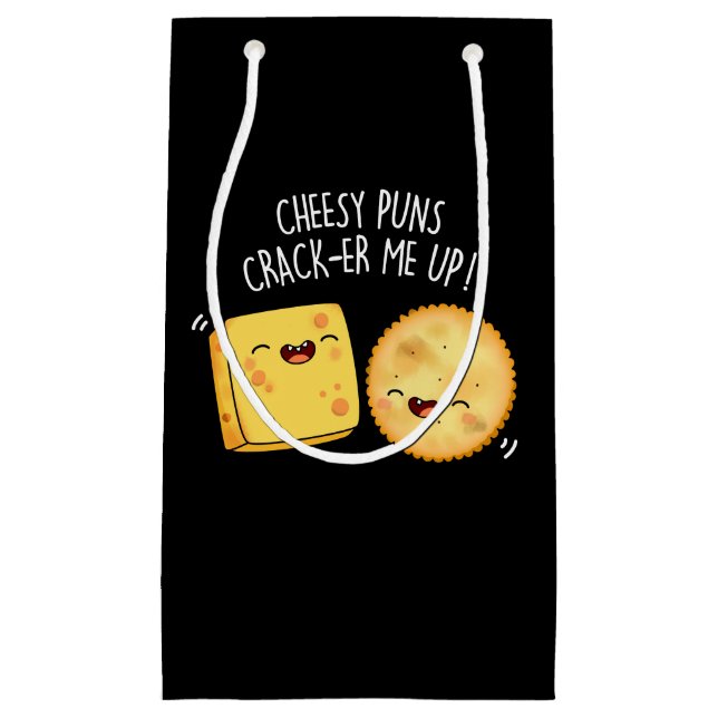 Petit Sac Cadeau Puns Cheesy Crack Me Up Funny Pun Fromage Dark B (Devant)