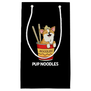 Petit Sac Cadeau Pup Noodles Funny Cup Noodles Pun Dark BG