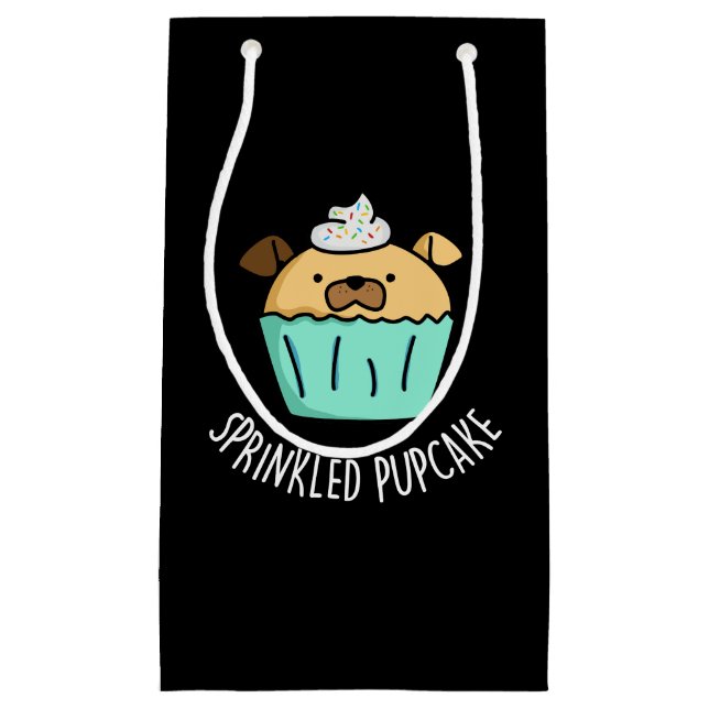Petit Sac Cadeau Pupcake Pupcake Pupcake Pun Dark BG (Devant)
