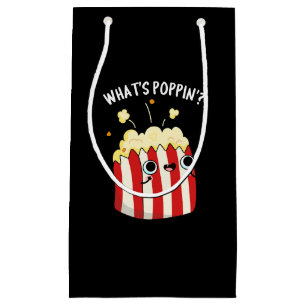 Petit Sac Cadeau Quel est Poppin Funny Popcorn Pun Dark BG