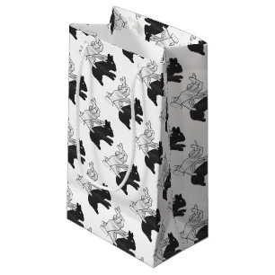 Petit Sac Cadeau Rabbit Silhouette main