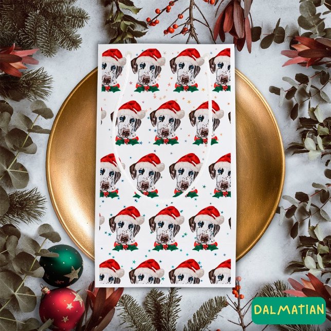 Petit Sac Cadeau Race de chien dalmate Noël (Créateur téléchargé)