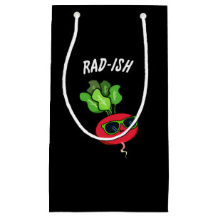 Petit Sac Cadeau Rad-ish Funny Vegetable Radish Pun Dark BG