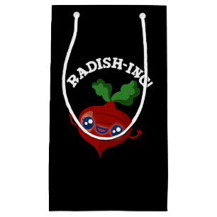 Petit Sac Cadeau Radish-ing Funny Veggie Radish Pun Radish Dark BG