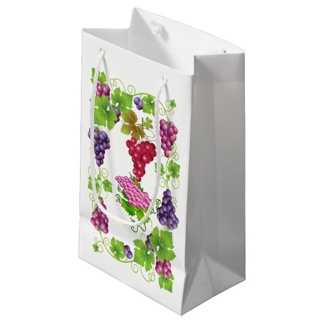 Petit Sac Cadeau Raisins (Devant Angle)