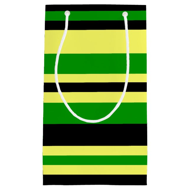 Petit Sac Cadeau Rayures inspirées de la Jamaïque (Devant)