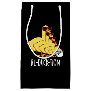 Petit Sac Cadeau Re-duck tion Funny Animal Canard Pun Dark BG