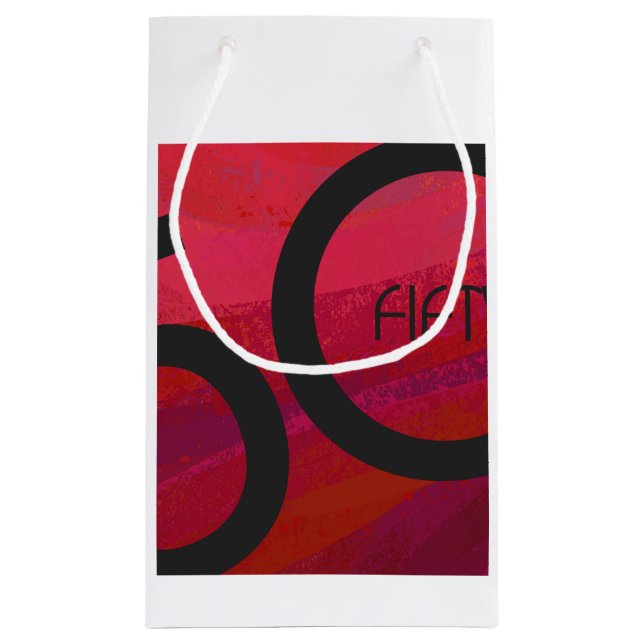 Petit Sac Cadeau Red 50 Dix Anniversaire (Dos)