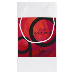 Petit Sac Cadeau Red 90 Dix Anniversaire
