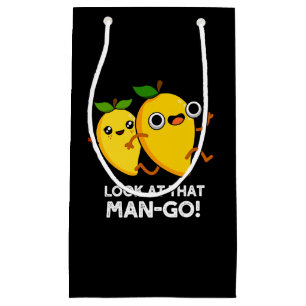 Petit Sac Cadeau Regardez Cet Homme-go Funny Fruit Pun Dark BG