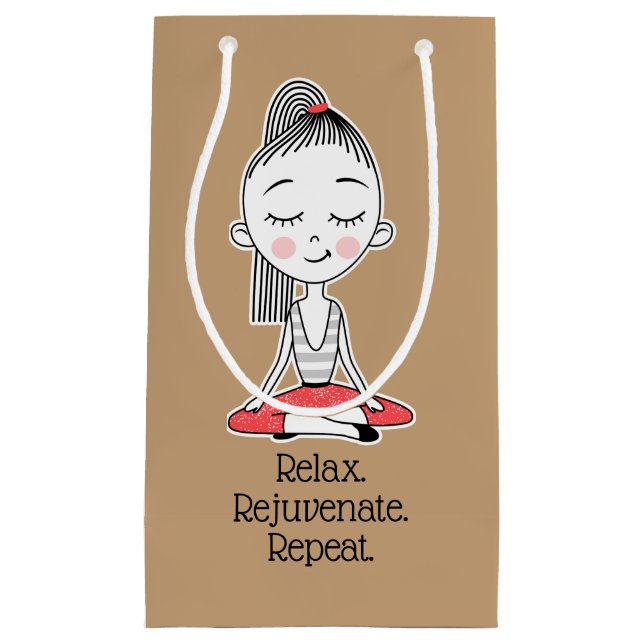 Petit Sac Cadeau Relax Zen Peace Yoga (Devant)