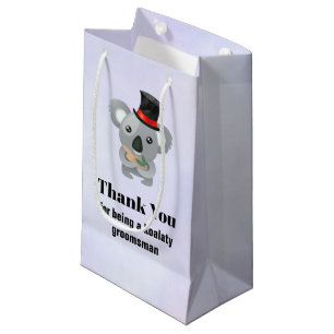 Petit Sac Cadeau Remerciement de garçon d'honneur avec jeu de mots 
