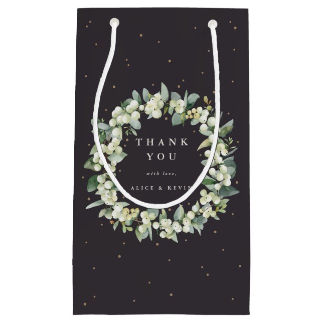 Petit Sac Cadeau Remerciement de Noël / Fêtes de fin d'année Snowbe (Devant)