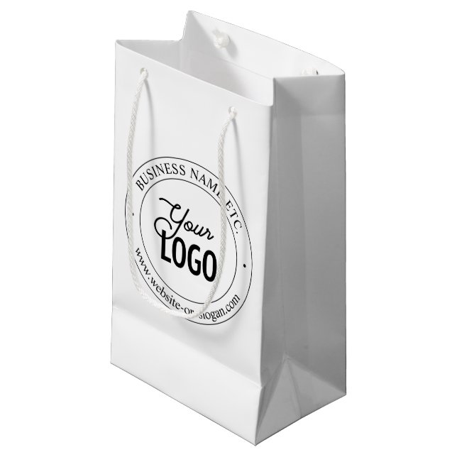 Petit Sac Cadeau Remplacement et personnalisation faciles du logo | (Devant Angle)