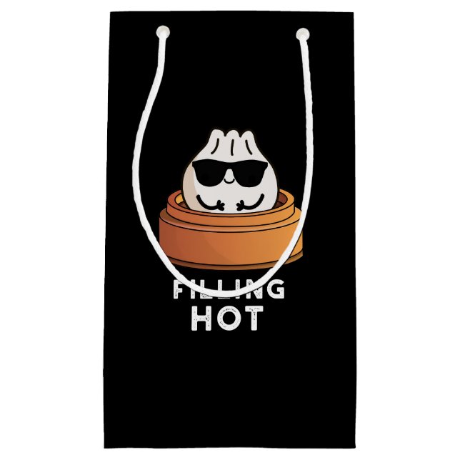 Petit Sac Cadeau Remplissage Hot Funny Dumpling Pun Dark BG (Devant)