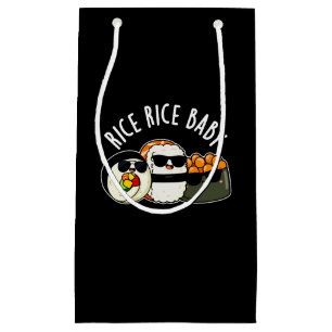 Petit Sac Cadeau Riz Bébé Funny Sushi Roll Pun Dark BG