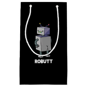 Petit Sac Cadeau Robutt Funny Robot Pun Dark BG