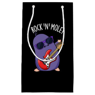 Petit Sac Cadeau Rock N Mole Funny Animal Pun Dark BG