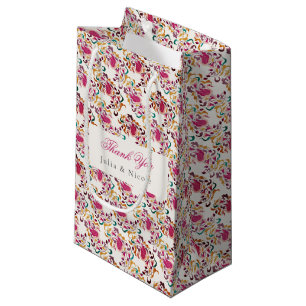 Petit Sac Cadeau Rose Classique Verte Jaune Florale Cygne Oiseau Ma