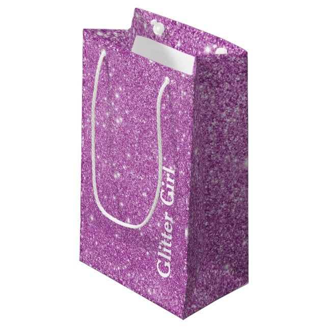 Petit Sac Cadeau Rose Rose fille Parties scintillant Montrez votre  (Devant Angle)