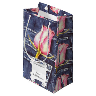 Petit Sac Cadeau Rose rose simple