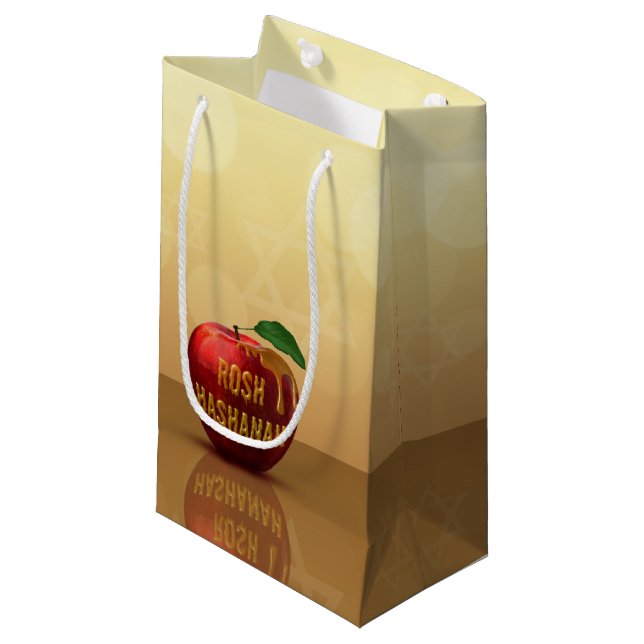 Petit Sac Cadeau Rosh Hashanah Juif Nouvel An Honey Apple (Devant Angle)