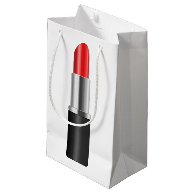 Petit Sac Cadeau Rouge à lèvres rouge (Devant Angle)