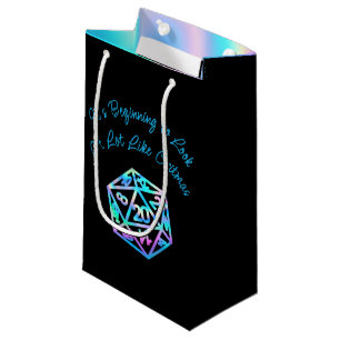 Petit Sac Cadeau RPG Critmas   Holo Retro Tabletop Role Player Dice