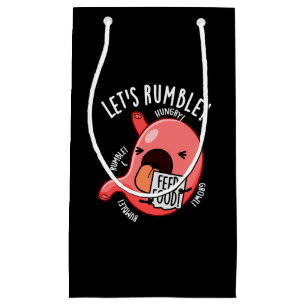 Petit Sac Cadeau Rumble Funny Stomach Pun Dark BG
