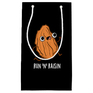 Petit Sac Cadeau Run N Raisin Funny Food Pun Dark BG