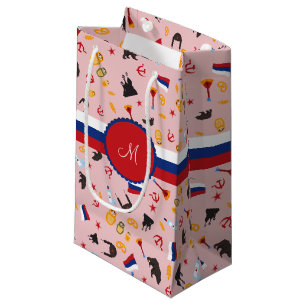 Petit Sac Cadeau Russie avec amour - motif russe