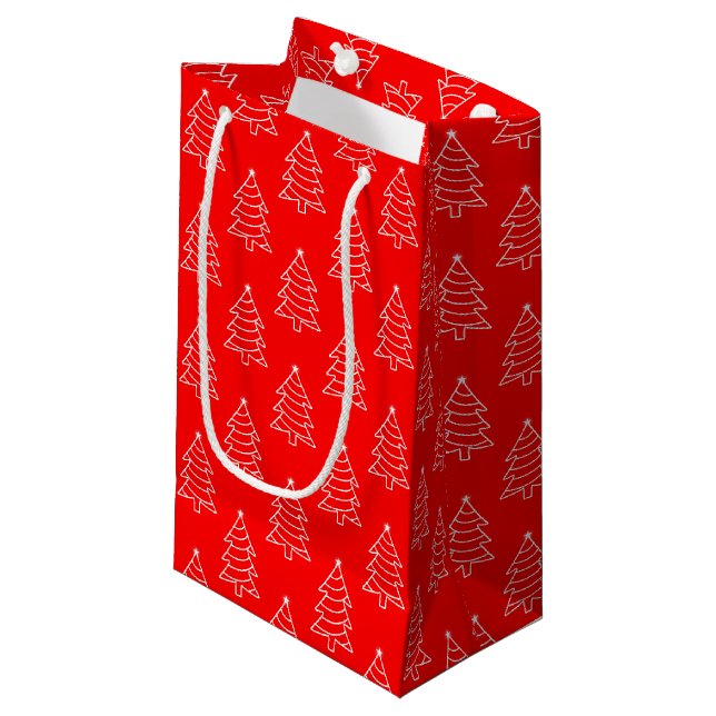 Petit Sac Cadeau Sac-cadeau de Noël Red Arrière - plan (Devant Angle)