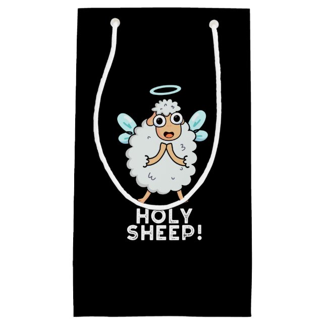 Petit Sac Cadeau Saint-mouton drôle Animal Pun Dark BG (Devant)