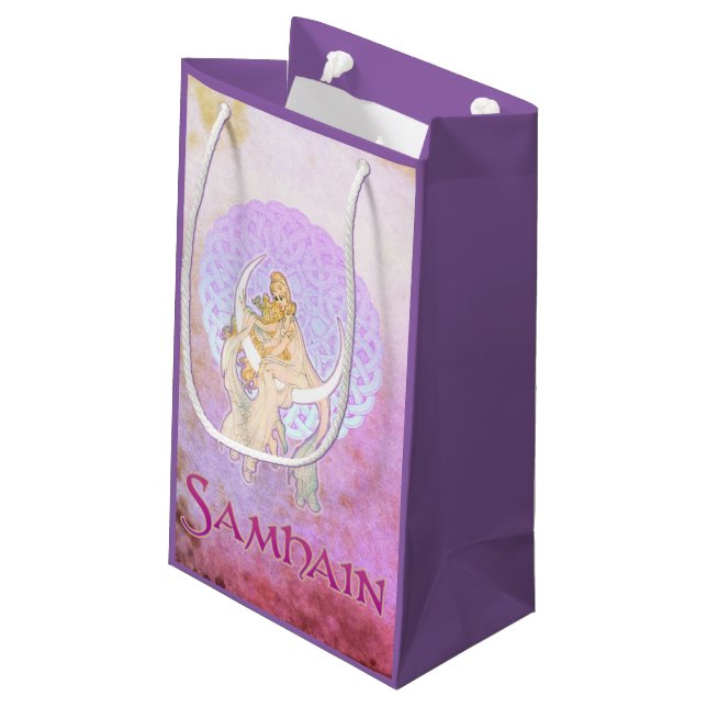 Petit Sac Cadeau Samhain Salutations Déesse Lunaire (Dos Angle)