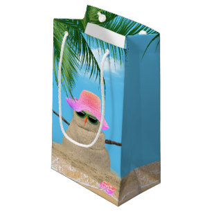 Petit Sac Cadeau Sandman Ropical Avec Feuille De Palme