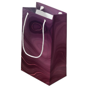 Petit Sac Cadeau Sangria Strata   Moody Pink and Purple Luxe Agate