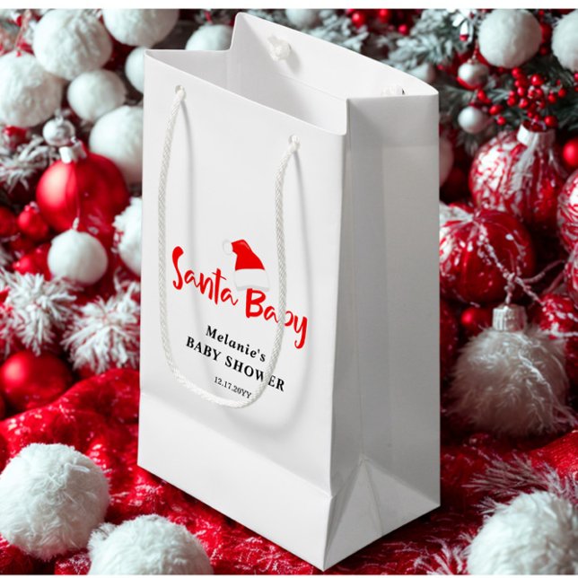 Petit Sac Cadeau Santa Baby Christmas Winter Baby Shower  (Créateur téléchargé)