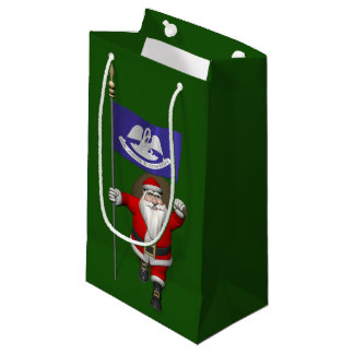 Petit Sac Cadeau Santa Claus Avec L'Ensigne De Louisiane