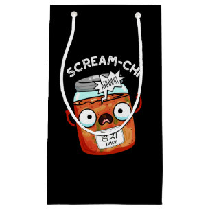 Petit Sac Cadeau Scream-chi Funny Kimchi Puns Dark BG