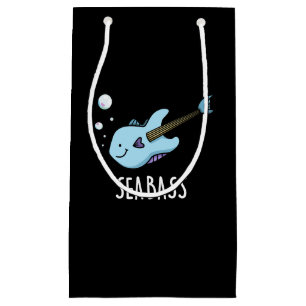 Petit Sac Cadeau Sea Bass Funny Bass Guitare Poisson Pun Dark BG