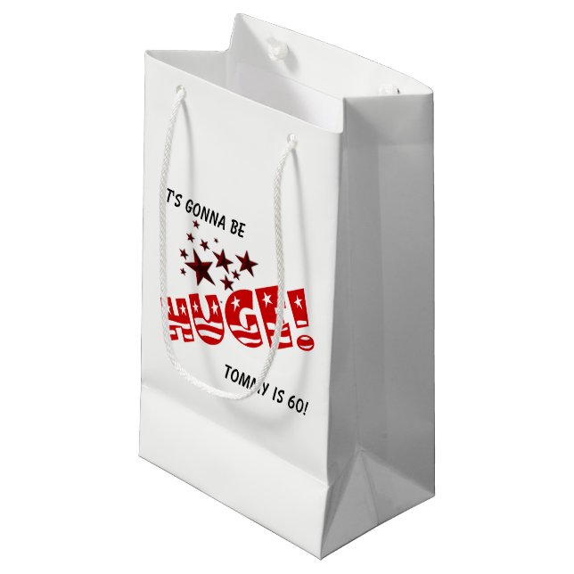 Petit Sac Cadeau Secret Surprise Yuge ÉNORME fête de fête cadeau (Devant Angle)