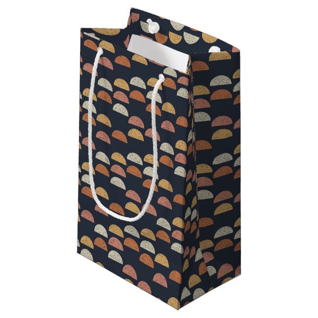 Petit Sac Cadeau Semi motif géométrique de cercle (Devant Angle)