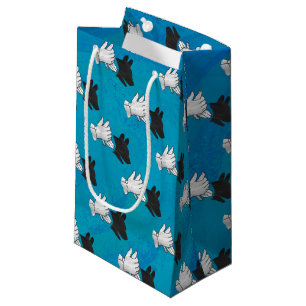 Petit Sac Cadeau Shadow Dog on Blue