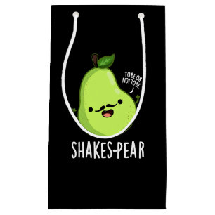 Petit Sac Cadeau Shakes pear Funny Pear Fruit Pun Dark BG